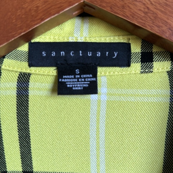 Sanctuary Plaid Blouse—Size Small - Picture 3 of 4